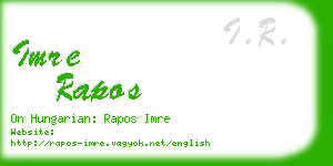 imre rapos business card